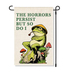 RZHV flag front view showing frog design and bold colors, adds curb charm