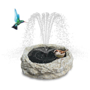 SAC SMARTEN ARTS front view showing granite-look resin and fountain shape, attractive focal point