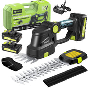 Saker 20V front view showing compact design and ergonomic grip for comfortable trimming