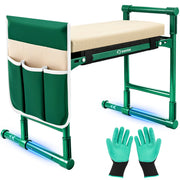 Saker front view unfolded kneeler showing sturdy support and comfort