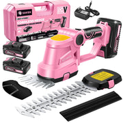 Saker pink trimmer front view showing compact design and controls for easy use