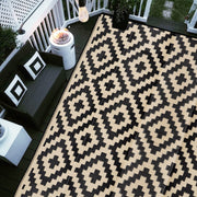 SAND MINE front view of 9x12 waterproof outdoor rug showing modern pattern and durability