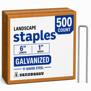 Sandbaggy front packaging showing 500-count staples and product benefits