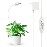 SANSI clip-on grow light front view showing compact full-spectrum head and clamp for easy placement