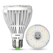 SANSI front view of grow bulb showing E26 base and body, easy installation benefit