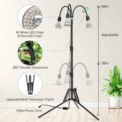 SANSI gooseneck adjustment detail demonstrating precise light aiming benefit