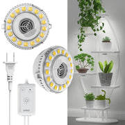 SANSI front view of 2-head puck light showing compact design and easy use