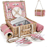 SatisInside wicker basket front view showing classic design and handle
