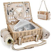 SatisInside wicker basket front view showing classic style and portability