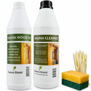Sauna Shield front packaging showing full kit and benefits