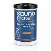 SaunaMate canister front view showing label and capacity benefit
