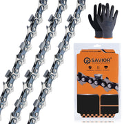 Savior front packaging of 18 inch chain showing brand and compatibility benefits