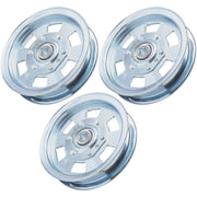 SCBHWJ idler pulley front view showing flat 5.75" rim improving belt contact