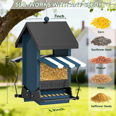 ScinDa feeder close-up of weight-activated perch demonstrating squirrel protection