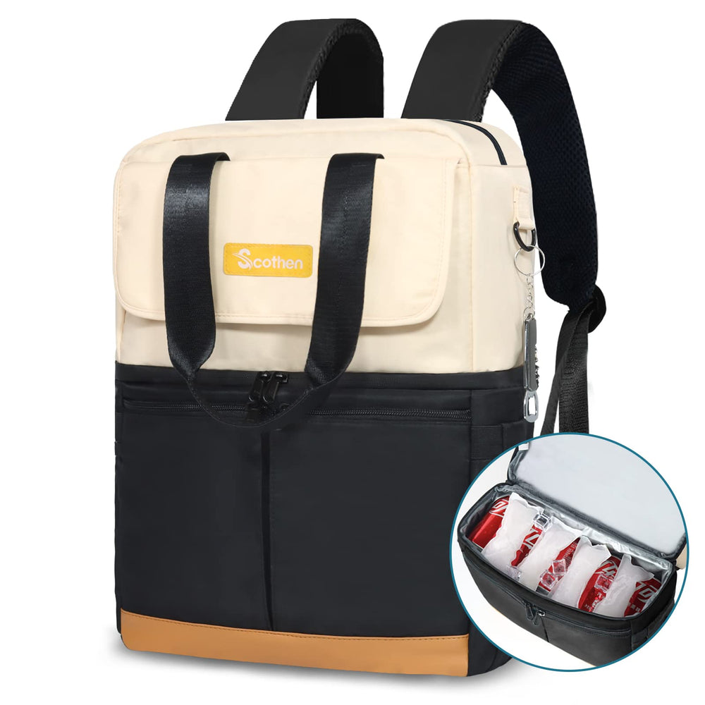 Scothen front view showing waterproof exterior and stylish cooler design benefits portability
