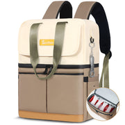 Scothen front view showing stylish cooler backpack and easy-access pockets, adds convenience
