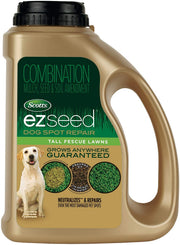 Scotts EZ Seed front packaging showing product and benefit of fast spot repair
