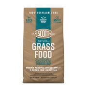 Scotts front package showing bag and brand, promotes recyclable packaging