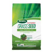 Scotts front packaging showing Tall Fescue mix and coverage benefits