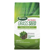 Scotts bag front packaging showing tall fescue mix and benefits