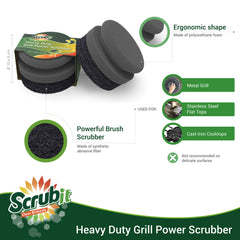 SCRUBIT ergonomic handle grip demonstrating comfortable control and reduced wrist strain