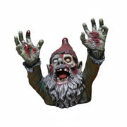 SDASF front view of zombie gnome showing painted details and spooky expression