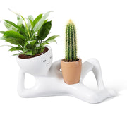 Sederikun planter front view showing playful pose and compact size benefit