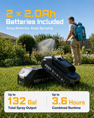 SEESII two rechargeable batteries and charger displayed for extended runtime benefit