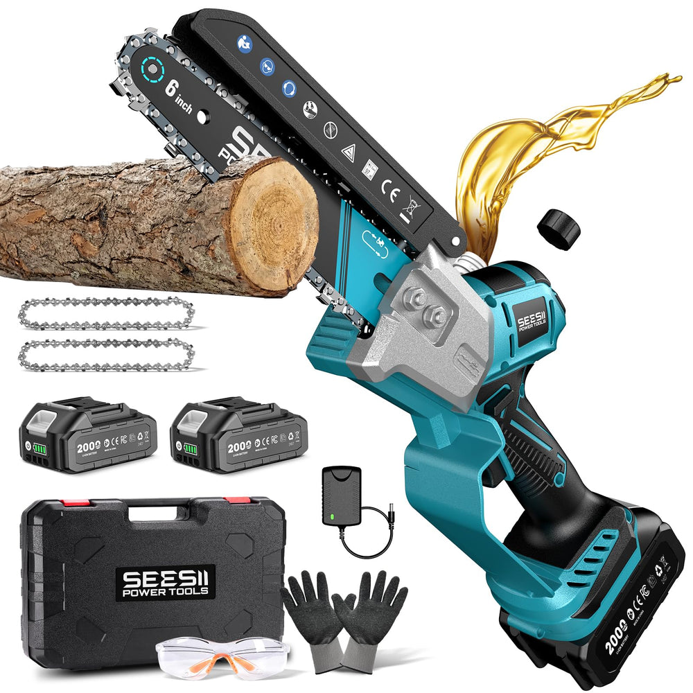 SEESII front view showing compact chainsaw for easy handling