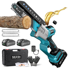 SEESII front view showing compact chainsaw for easy handling