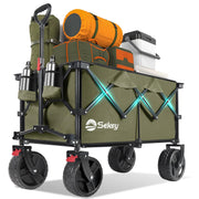 Sekey front view of wagon showing roomy cargo bed and sturdy frame benefit hauling more