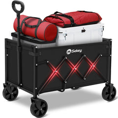 Sekey wagon front packaging showing sturdy frame and capacity benefit