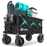 Sekey front view showing full wagon and sturdy frame for easy hauling