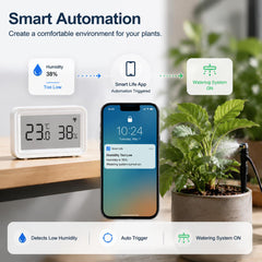 SENCKIT placed on desk conveying easy desktop climate checks and visibility