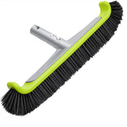 Sepetrel front view of curved pro pool brush head showing full width and shape, improves coverage