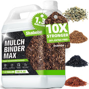 Shabebe front label on 1.3 gallon container showing product name and coverage benefits