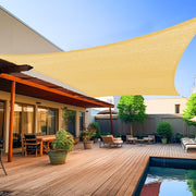 Shade&Beyond 8x10 sand sail front view showing full coverage benefit