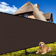 Shade&Beyond front view brown screen showing full panel for privacy