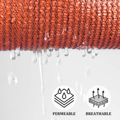 Shade&Beyond fabric texture close-up showing 185gsm HDPE strength and breathability