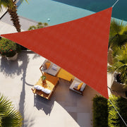 Shade&Beyond rust red triangle front view showing full shape and stylish color