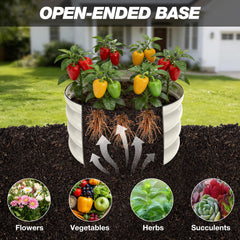 SHALL open base view showing drainage and healthier root growth benefit