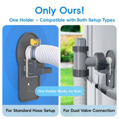 SHAPON hose held with heavy-duty zip tie preventing sagging and protecting equipment