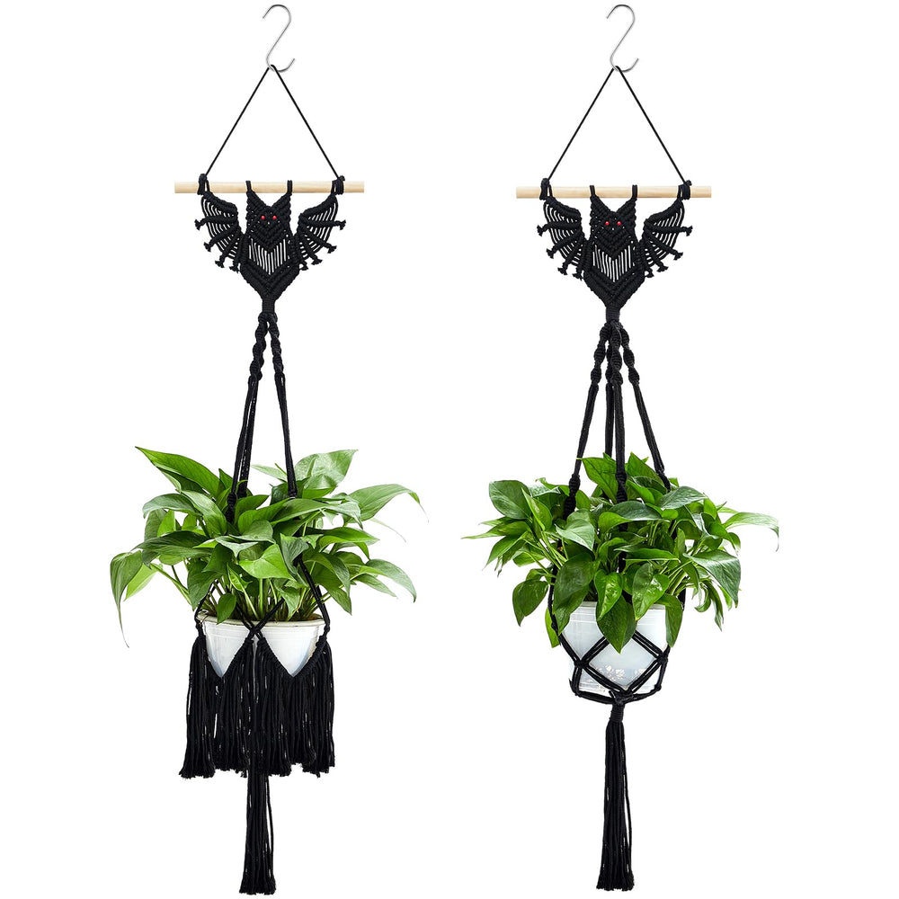 Shappy front view showing both jute hangers and hooks for instant Boho styling