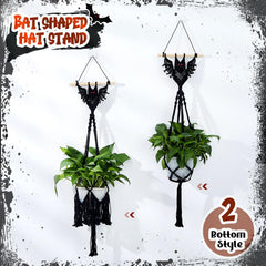 Shappy hanger in use with a potted plant demonstrating space-saving display
