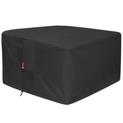 SheeChung front view of square cover protecting fire pit shows full coverage benefit
