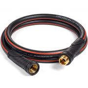 SheeChung short garden hose front view showing compact profile and durable finish