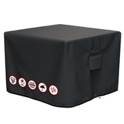 SHINESTAR front view of square fire pit cover protecting unit