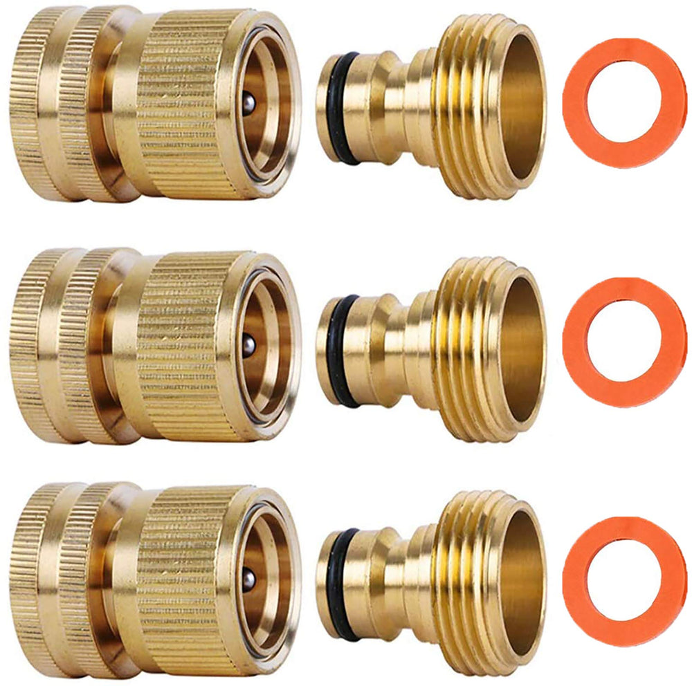 SHOWNEW brass quick connect front view showing durable finish and fit