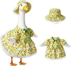 shpipa porch goose front view showing sunflower dress for welcoming curb appeal