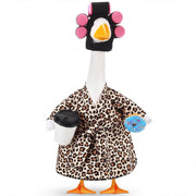 Shyyween front view of leopard bathrobe outfit showing playful design and coverage